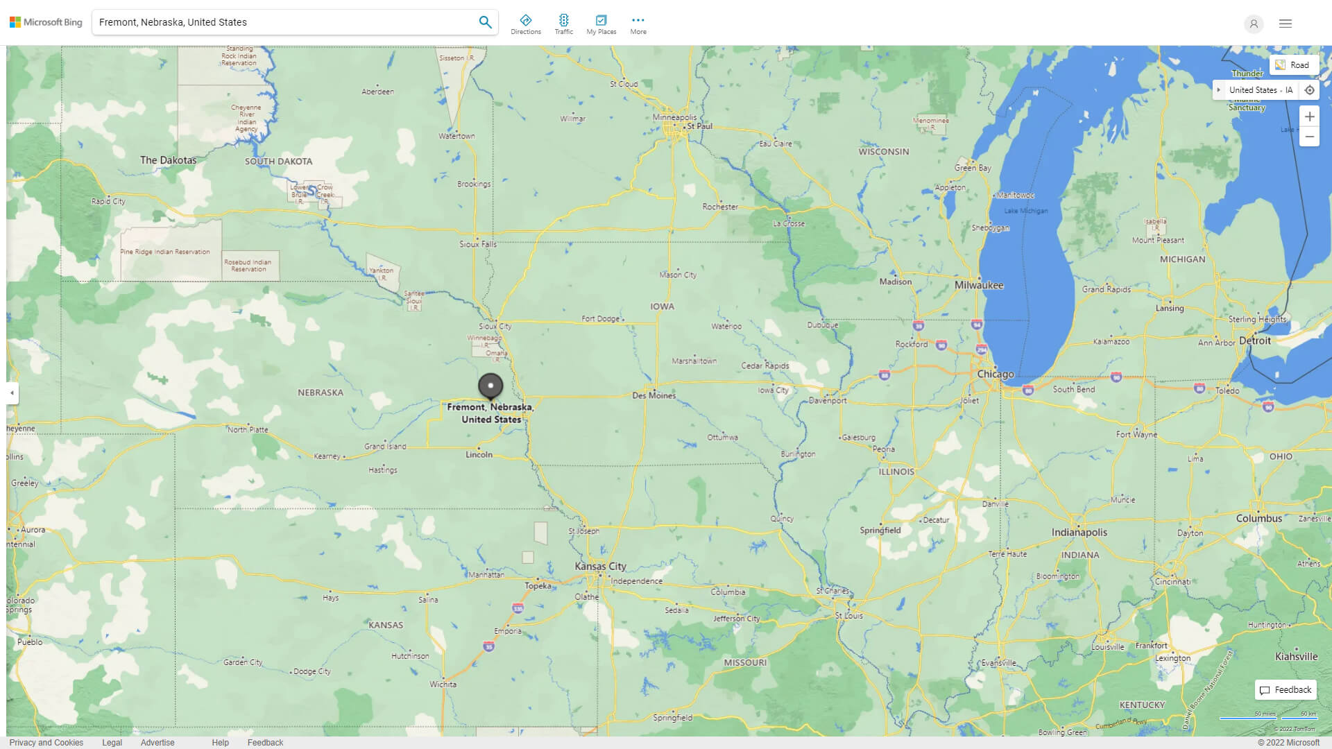 Fremont Map Nebraska